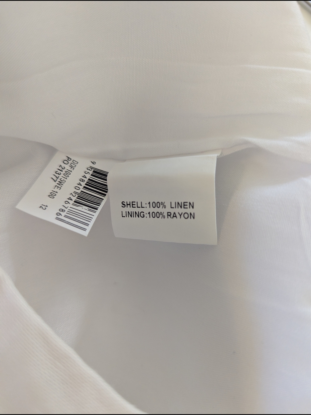 DISSH 100% Linen Wide-Leg Tailored Pants - Picture 7 of 7